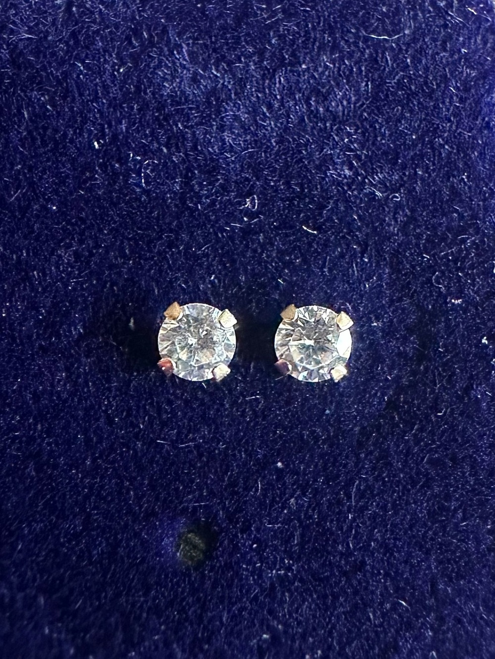 10K Gold 2MM CZ Stud Earrings